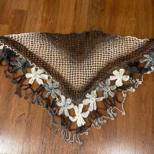 Handmade knit shawl